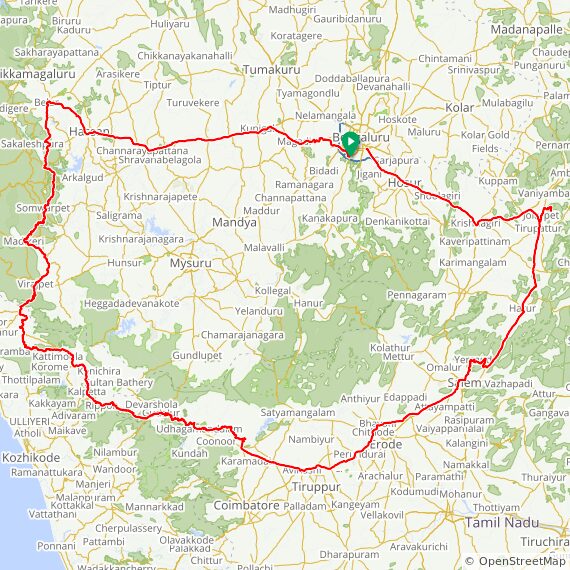 Bliss in the Hills 2019 route map