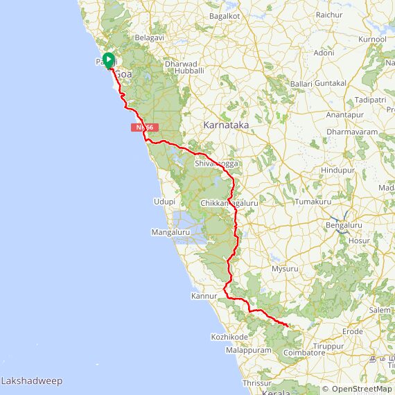 Ultra Spice Race 2017 route map
